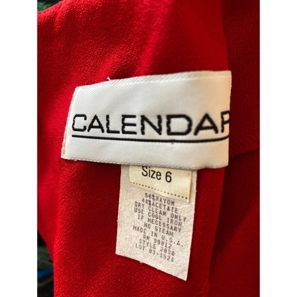 Vintage Calendar Pleated Dress. Size 6- Medium - Picture 4 of 4